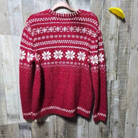 Croft & Barrow Wool Silk Blend Polar Bear Knit Zip Cardigan Jacket - Picture 4 of 6